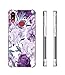 Leychan for Samsung Galaxy A10S case, Slim Flexible TPU for Girls Women Airbag Bumper Shock Absorption Rubber Soft Silicone Case Cover Fit for Samsung Galaxy A10S (Purple Flower)