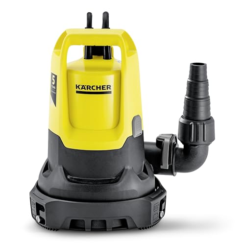 Kaercher SP 16.000 Dual Flat Suction Dirty Water Submersible Pump Flow Rate 16,000 l/h Immersion Depth Max. 7 m for Dirty Water with Particles up to a Size of 20 mm, Residual Water Height: 1 mm