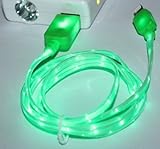 GKG 1 YEAR WARRANTY! 2 PECES IPHONE 6,IPHONE 6 PLUS,Phone 5 LED Charger, Light Up Charging Cable Luminescent light Smart Charger & Sync Cable for Apple iPhone 5 5S 5C IPHONE 6 GREEN
