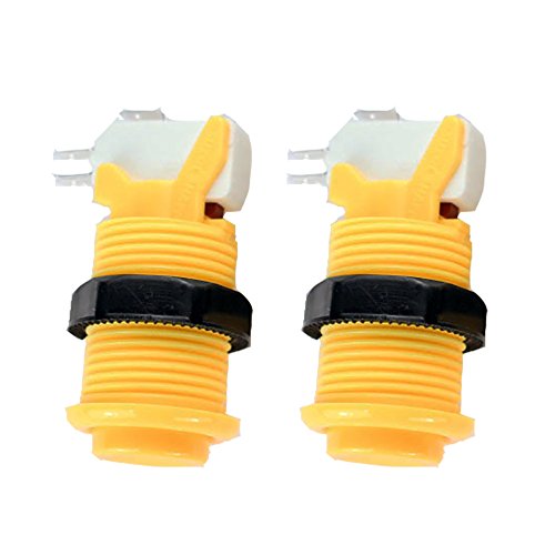 Suzo Happ Set of 2 Yellow Arcade Push Buttons With Horizontal Microswitch