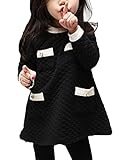 Vikoros Little Girls' Sweater Dress Pockets Formal Princess Party Clothes