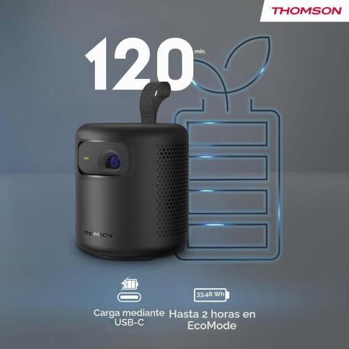 projetor LED inteligente portátil Vega PG35B, Full HD 1080p, Google TV, 350 ANSI, Foco automático, correção trapezoidal, HDR10, Dolby Digital+, WiFi, Bluetooth, Bateria - Capa incluída