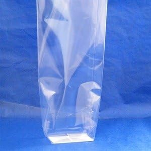 25x Clear Block Bottom Cellophane with Cardboard Base - 140mm x 305mm