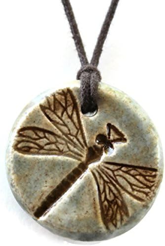 Stone Grey Dragonfly Essential Oil Diffuser Necklace, Aromatherapy Pendant Jewelry