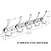Wall Mount Coat Hook,oobest 2 Pack 15 Hooks Chrome Finish Coat Robe Hat Clothes Wall Mount Hook Hanger Towel Rack
