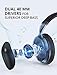 Mpow H5 [Upgrade] Active Noise Cancelling Headphones, ANC Over Ear Wireless Bluetooth Headphones w/Mic, Electroplating Stylish Look, Comfortable Protein Earpads, Travel Work Computer Home