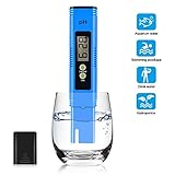 Digital PH Meter, 0.01 PH High Accuracy Water Quality Tester with 0-14 PH Measurement Range for Household Drinking, Pool, Hydroponics and Aquarium Water PH Tester Design with ATC