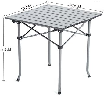 GYH zhuozi LJHA Folding Tables And Chairs Portable Picnic Table Chair Outdoor Barbecue Table And Chair Set 2 Color Optional table (Color : A)