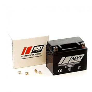 Maxtuned SLA4L-BS Rollerbatterie 12V 5Ah Vorgeladen Versiegelt Wartungsfrei vergleichbar YTX5L-BS YB4L-B YTX4-BS