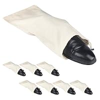 Shoe Storage Bags 100% Cotton with Drawstring For Men and Women for Travel Protecting and Storing Shoes (17.7 7.8, Set of 8)