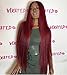 Estelle Wig 13x6 Burgundy Silk Straight Human Hair Wigs Glueless Lace Front Hair 150% Density Pre Plucked Hair for Black Women (14inch, 13x6 lace front wig)