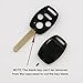 UTSAUTO 4 Buttons Replacement For Key Fob Remote Shell Case Cover (Only Casing) Fit For Honda Accord Civic CR-V 1PC Pack