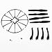 AVAWO Upgraded 4 Colors Syma X5HC X5HW Spare Parts Main Blade Propellers & Motor & Propeller Protectors Blades Frame & Landing Skid Included Mounting Screws for RC Mini Quadcopter Toy