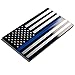 Aluminum Thin Blue Line Decal Blue Lives Matter Sticker Emblem | in Support of Police Officers and Law Enforcement 3.20