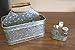 Galvanized Metal Caddy and Salt and Pepper Shakers Farmhouse Rustic Carry-All Picnic Kitchen Utensil Organizer Condiment Holder by Well Pack Box