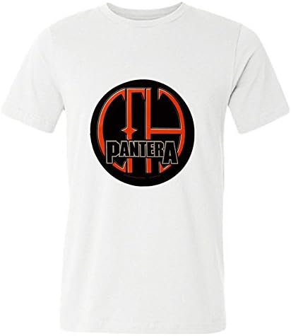 CharlieRooker Mens T-shirts Pantera Band1 White Size XXL