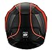 TRIANGLE Full Face Matte Street Bike Motorcycle Helmet [DOT] (Large,Matte Black/Orange)