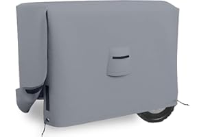 Covers & All Outdoor Generator Cover, 18 Oz Heavy Duty Waterproof UV & Weather Resistant, Universal Portable Equipment Storage Protector with Air Vents & Drawstrings (38" W X 28" D X 30" H, Grey)