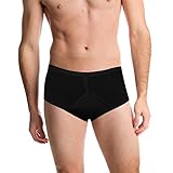 Incontinence Underwear for Men. BLACK Y-Front Style that is fitted and discrete. High tech fabric and modern cut locks in urine incontinence. The perfect simple solution for an age-old (Meduim)