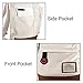 Moolecole Leather & Canvas Backpack School Bag Laptop Backpack with Cat's Ears Design,set with 1pc Wallet (Beige)