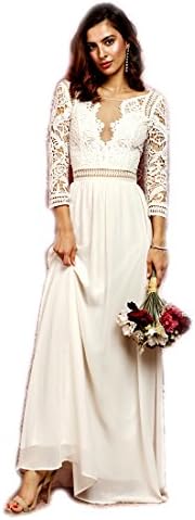 Soieblu, Ivory Crochet Maxi Dress with Cut Out Detail, Medium