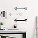 MyGift Farmhouse Wall Decor Living Room Decorative Wall-Mounted Rustic Multi-Colored Wood Arrows, Set of 3