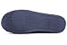 Women’s Velvet Memory Foam Closed Back Slippers Lightweight Anti-Slid Embroidery Ballerina house/office Shoes (M /7-8 B(M) US, Navy Blue)