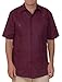 Squish Cuban Style Guayabera Shirt / Deep Red - Large