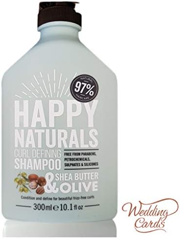 Happy Naturals SHEA BUTTER & OLIVE OIL CURL DEFINING SHAMPOO No Parabens, SLS, Petrochemicals, Sulphates & Silicones