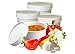 32 oz. Double-Wall Poly White Paper Containers with Vented Lids [25 Sets]