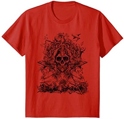 Kids OCEAN WORLD - sharks - skull - tentacles - octopus T-shirt 6 Red