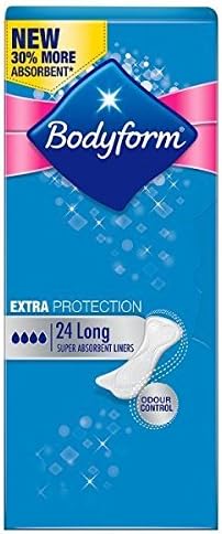 Bodyform Extra Protection 24 Long Super Absorbent Liners Case of 4