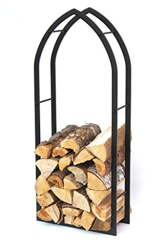 DanDiBo Kaminholzregal Innen Schwarz Metall Kaminholzständer MOS 123 cm Holzkorb Kaminholzhalter Feuerholzregal Holzregal – Bild 6