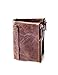 Lareinea Men Genuine Leather Cowhide Zip Wallet Vintage Bifold with Double Zipper Pockets (Brown)