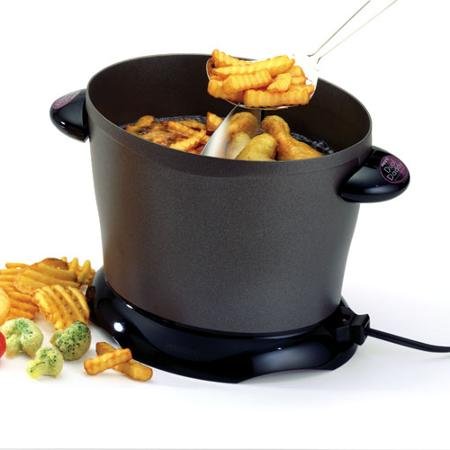 Click Here to See More Images Presto Dualdaddy 8-cup Electric Deep Fryer Crafted From Heavy Cast Aluminum, This Electric Deep Fryer Is Extremely Durable