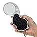 YOCTOSUN Illuminated 4X Folding Portable Magnifier with 20X Loupe, 60mm Diameter Flip Open Lens - Best LED Lighted Pocket Magnifying Glass for Reading, Inspection, Crafts, Low Vision,Hobby & Crafts