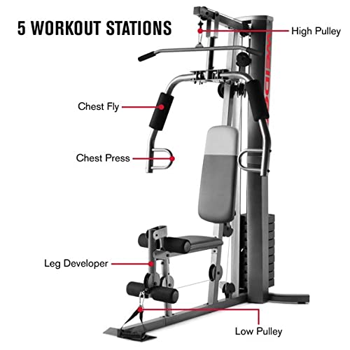 Weider XRS 50 Home Gym with 112 Vinyl Weight Stack, Black in