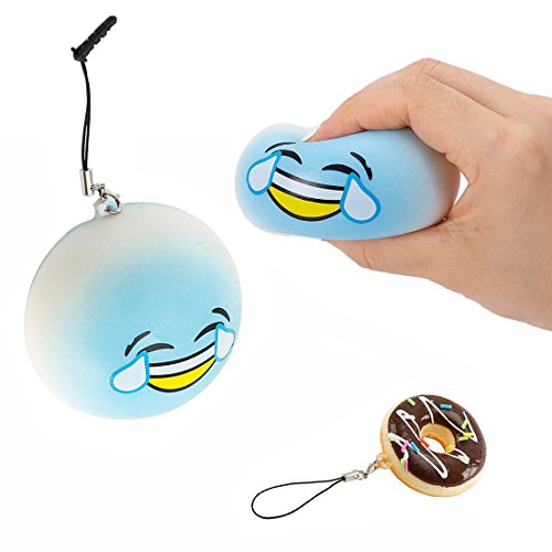 Symfury 30 Pack Squishies Slow Rising 3 Jumbo 9 Medium 18 Mini Toys Easter Egg Stuffers Animal Cake Donut Cat Panda Fruit Ice Cream Food Banana Kids Party Favors Soft Scented for Boys Girls Adults - Thumbnail 4
