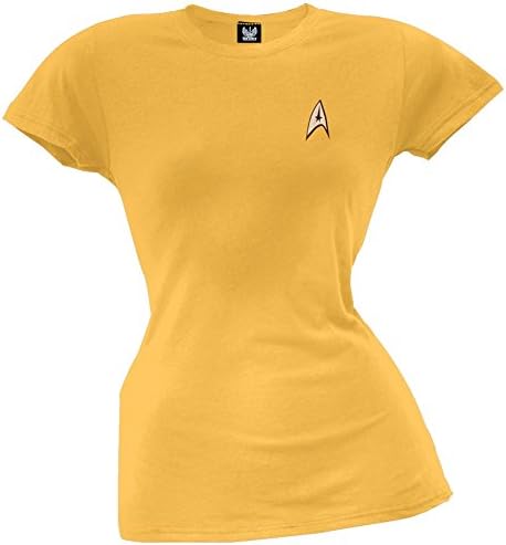 Star Trek - Womens Command Uniform Juniors Costume T-shirt Large Yellow