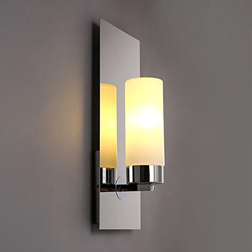TOYM US Single candle holder Glass wall lamp, modern and creative wall lamp, suitable for bedroom bedside / dining room / hallway / hallway