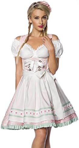 Luxury designer dirndl with apron dress dirndl dress Oktoberfest traditional costume dress lace brocade piping ruffle trim white mint green pink XS - 3XL