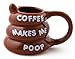 BigMouth Inc funny mugs - Coffee mug with funny sayings - Coffee makes me poop cups for women, men - Cool adult gifts - 14 ounces