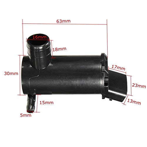 Windshield Washer Pump with Grommet fits - Toyota Camry Corolla Echo Land Cruiser Matrix Sienna Solara - Lexus IS300 LS400 LS430 LX470 - GO1011