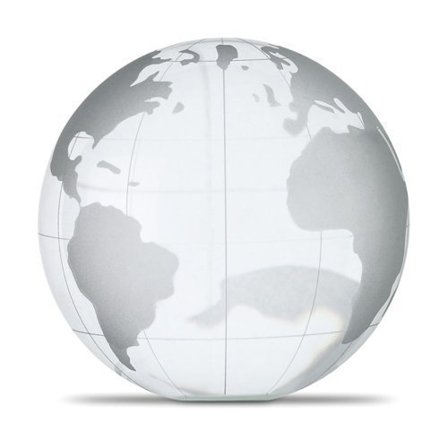 eBuyGB Glass Globe Paperweight, Medium,Transparent