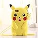 3D Pokemon Pikachu Go Silicone Case with Wearable Strap for iPhone 7 8 iPhone7 iPhone8 Cute and Protective Shockproof Kids Teens Girls Boys Son Yellow Color Ultra Thick Drop Resistant Pocket Monster