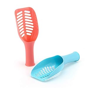 AKDSteel - Pala per lettiera e Gatti, a Forma di Cilindro Blue