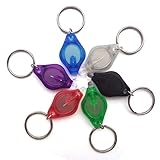 Tripop Mini LED Keychain Flashlight, Ultra Bright and Batteries Powered Key-ring Light Torch (Mixed Color, 12 Pack)