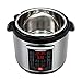GoWISE USA GW22623 8-Quart Electric Pressure Cooker with Stainless Steel Pot and 12 Cooking Programs + 50 Recipes Booklet, 8-QT, Silver