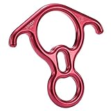 Lixada Rescue Figure 8 Descender Aluminum Alloy 40kN Descender with Lock Off Ears