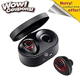 Wireless Earbuds Bluetooth Headphones with Mic in-Ear Noise Cancelling Earphone HD Stereo Sweatproof Headsets for iPhone Samsung and Smartphones from WOWOGO(K5S-red)